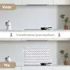Anker - Hart - Blauw - Wit keuken achterwand spatscherm klein 900 -voor_na_NL