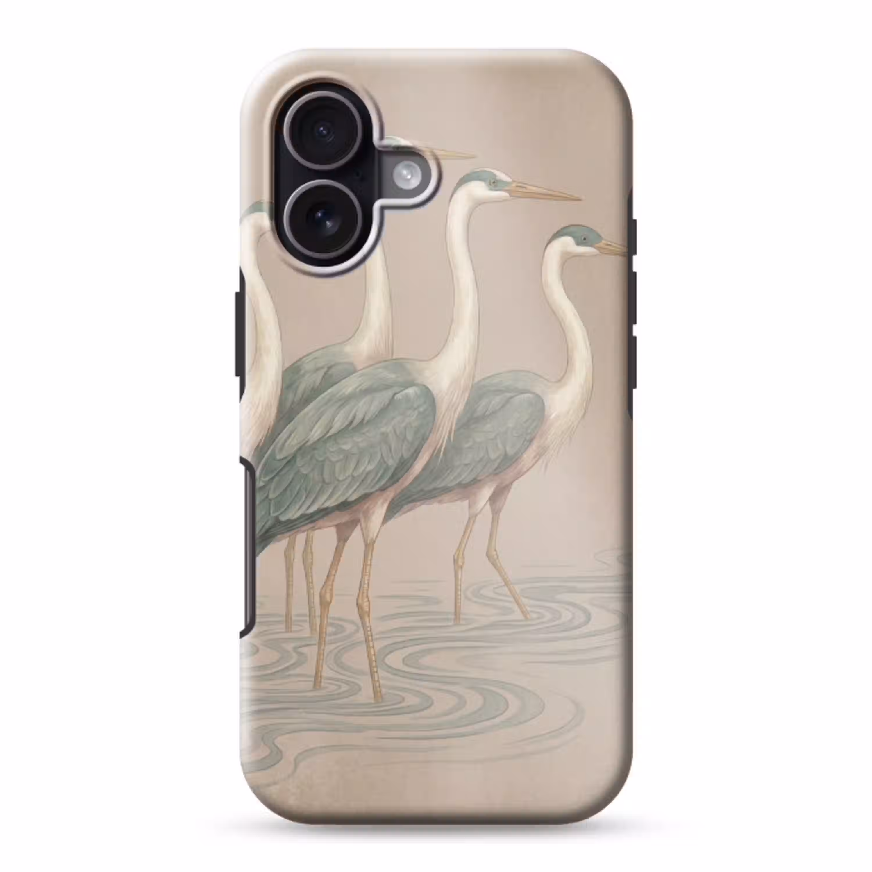 Vogel - Water - Natuur - Vintage Toughcase MagSafe Apple iPhone 17 klein -3d