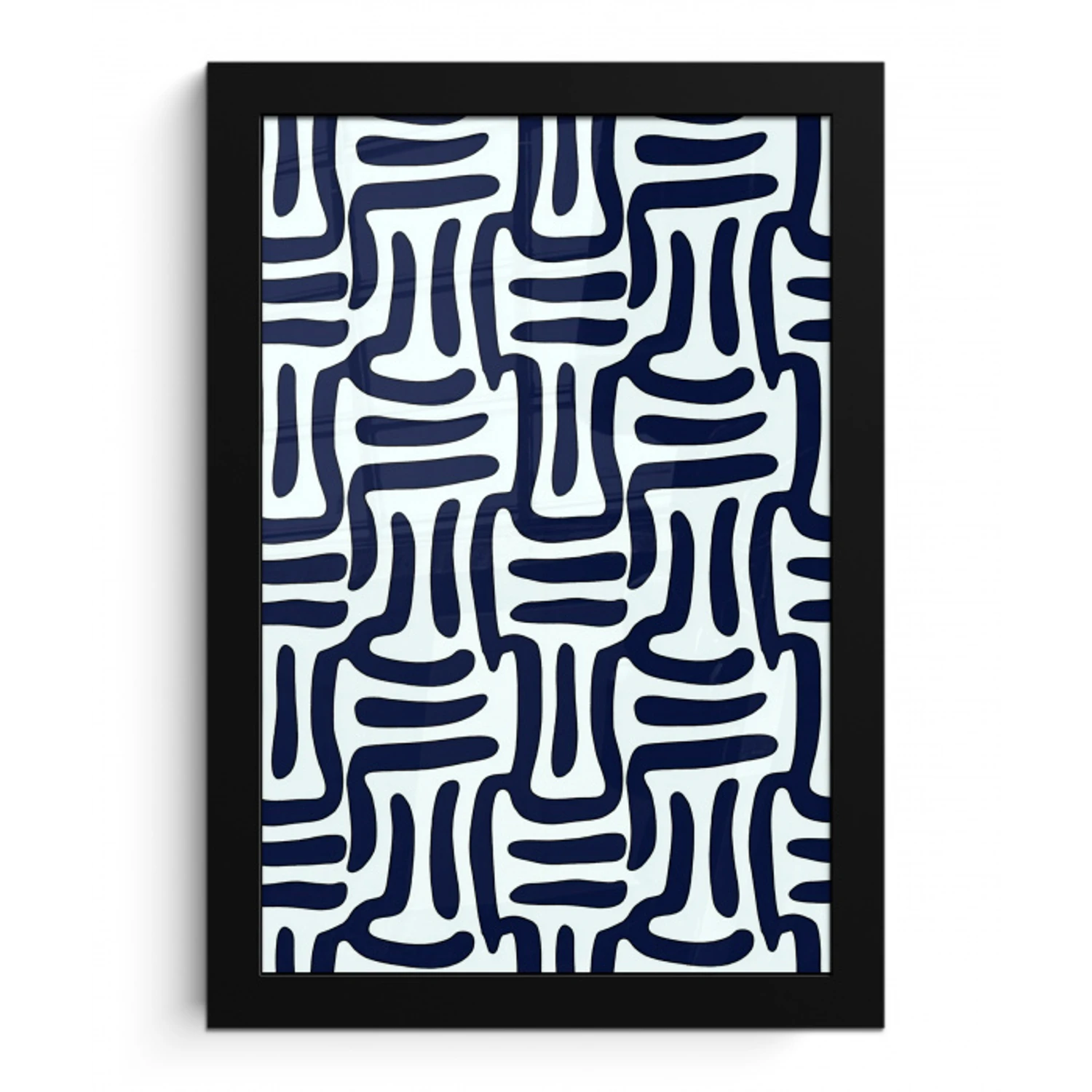 Abstract - Modern - Blauw fotolijst zwart zonder passe partout klein 224 -3d