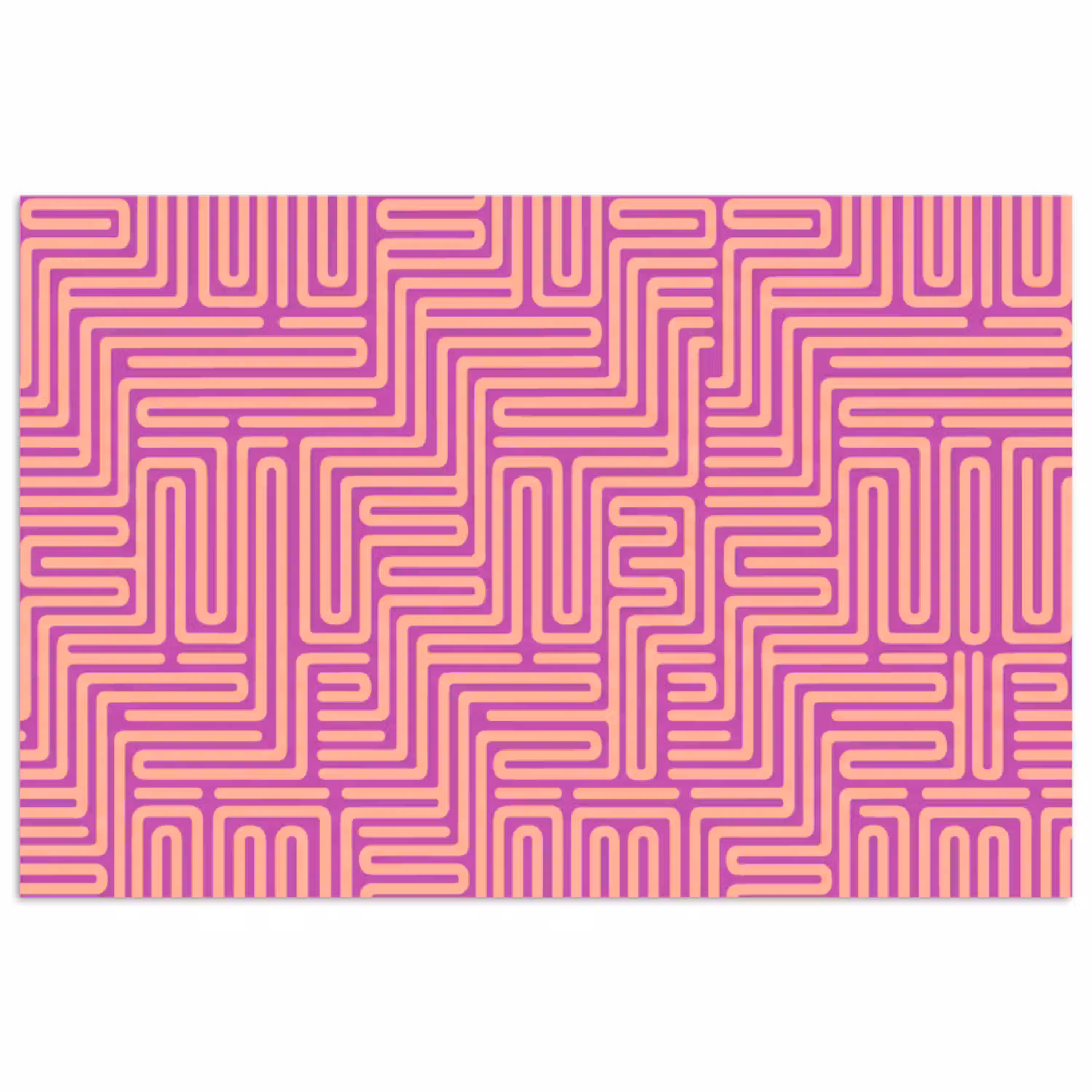 Patroon - Lijnen - Abstract - Modern - Paars poster papier klein -3d