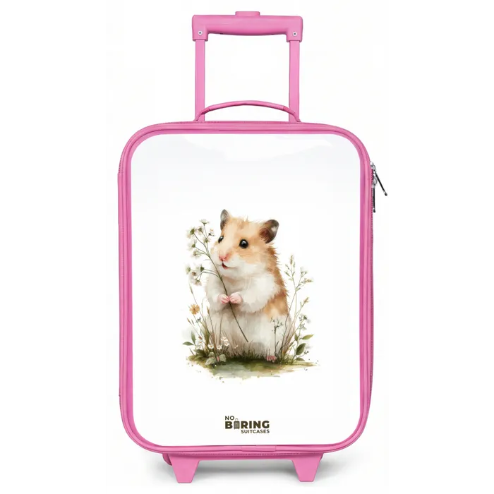 Dier - Natuur - Hamster Kinderkoffer - Roze klein -zz3dotto