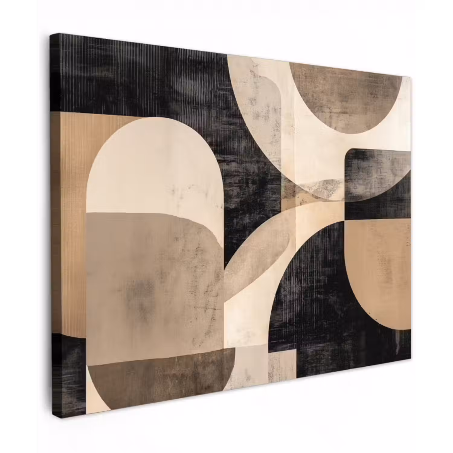Leinwandbild - Abstrakt - Formen - Modern - Beige