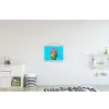 Drakenfruit - Blauw - Levendig textielposter latten blank klein -kinderkamer