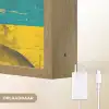 Bloemen - Felle kleuren - Grafisch - Modern Light Box met batterij (Wandlamp) middel -USP_websiteoplaadbaarNL