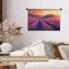 Lavendelveld - Zonsondergang - Paars Wandkleed katoen klein -sfeer1