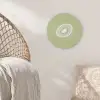 Kiwi - Lijntekening - Minimalistisch - Groen Akoestische PET Vilt - Rond klein -sfeer4