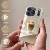 Mok - Latte - Minimalistisch - Schaduw Telefoonhoesje iPhone 17 Pro klein -sfeer3_NL