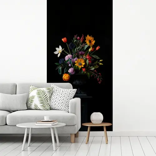 Zonnebloemen - Boeket - Kleurrijk fotobehang vinyl groot -woonkamer