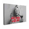Don't mess with me - Wijn - Vrouw - Sigaret Tuinposter op houten frame 2 cm dik klein -3d