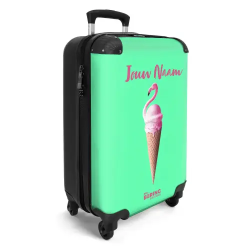 Flamingohoorntje NBS - Handbagage koffer - Kinderen Unisex middel -productfoto_3d