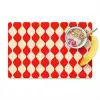 Golvend patroon - Retro - Rood - Beige Placemat vinyl groot 368 -zzzproduct_Kitchenyeah-website