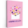 Envelop - Love - Hartjes - Valentijn canvas 2cm klein -z3d