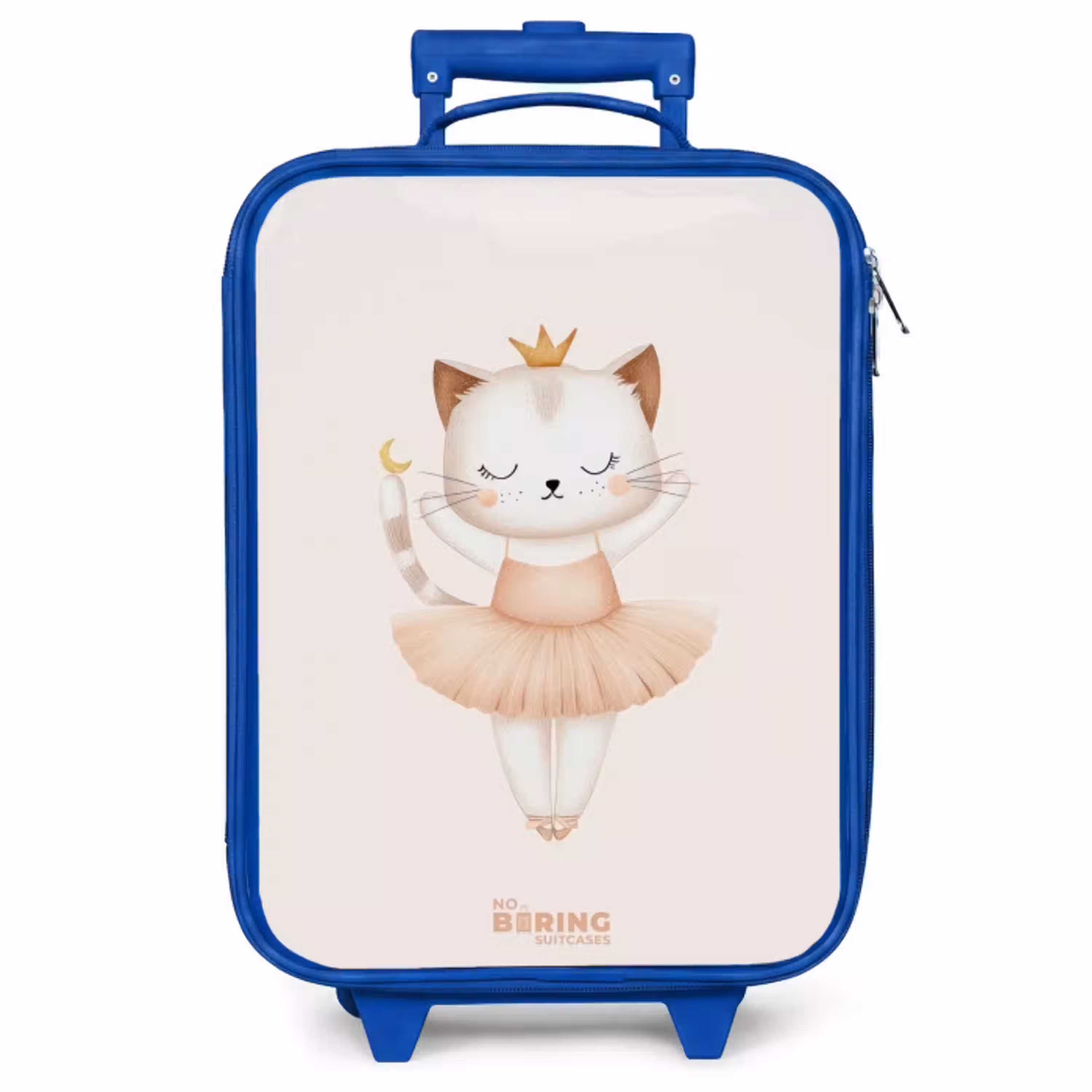 Ballerina kitten in beige kleuren Kinderkoffer - Blauw klein -zzz_website3d