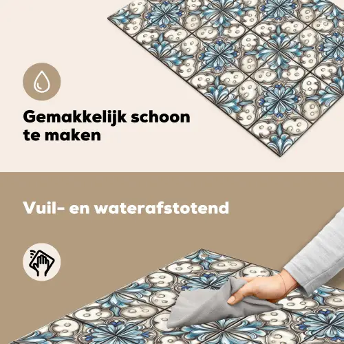 Barok - Tegel - Kleurrijk Inductie beschemer met haakjes klein 777 -ky-schoon-nl