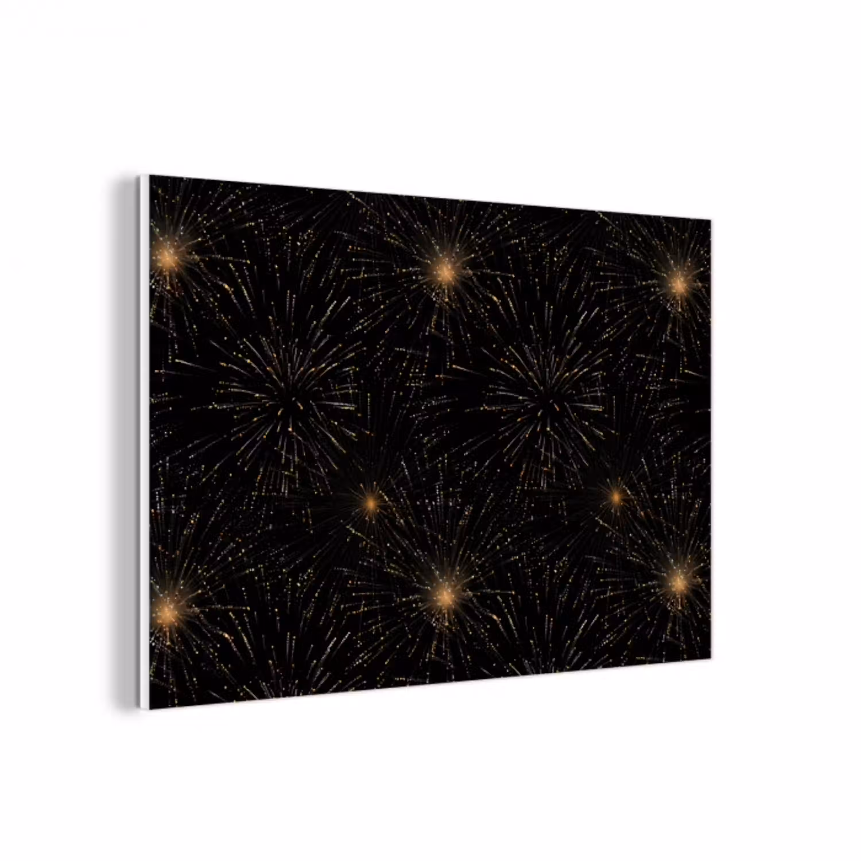 Vuurwerk - Patroon - Feestelijk - Goud - Zwart forex 5mm xxl 6 -3d