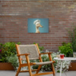 Eend - Koksmuts - Cute - Vogel Tuinposter op houten frame 2 cm dik klein -sfeer3
