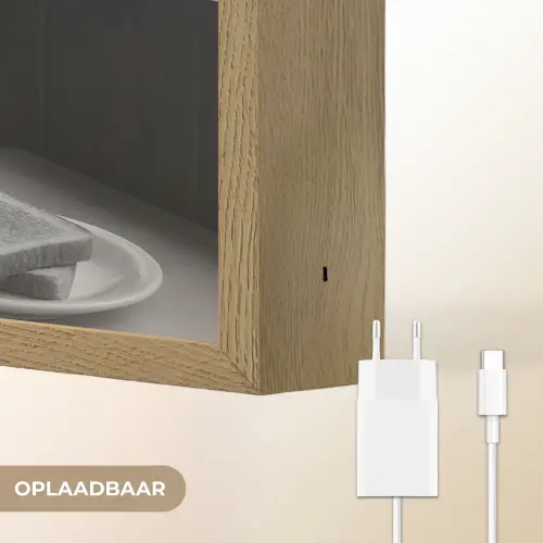 Kat - Koffie - Brood - Zwart Light Box met batterij (Wandlamp) middel -USP_websiteoplaadbaarNL