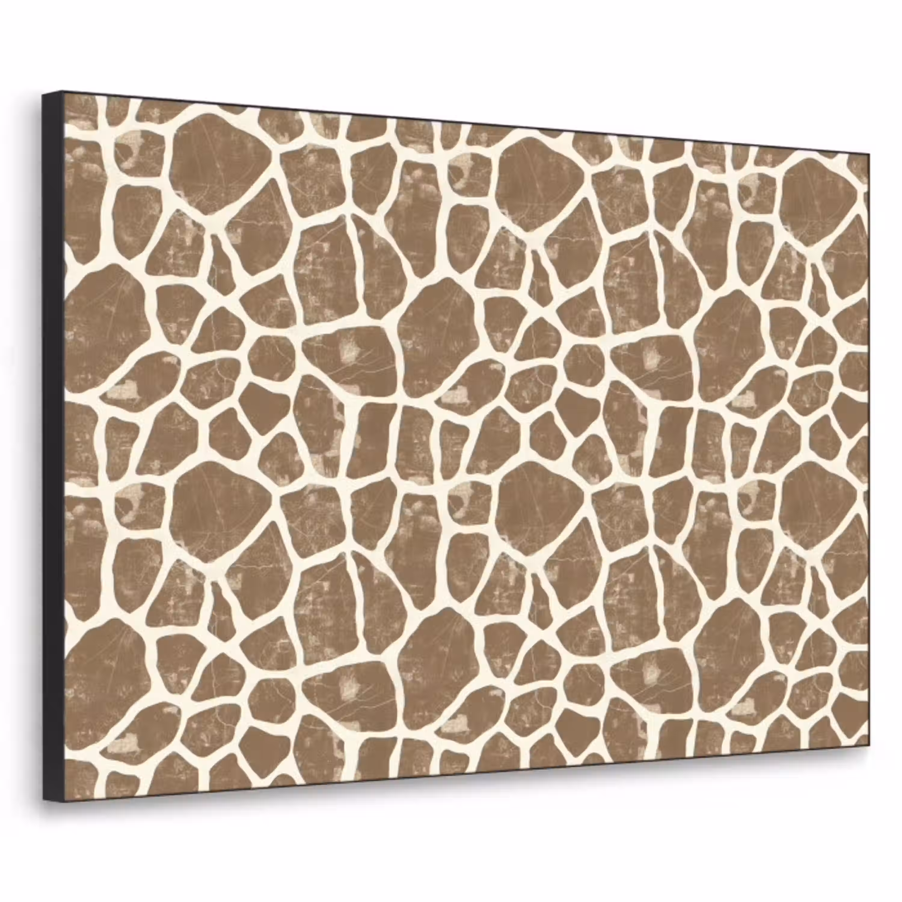 Giraf - Klassiek - Bruin Textielframe zwart klein 947 -3d