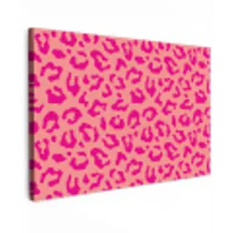 Panterprint - Roze - Dierenprint - Minimalistisch canvas 2cm klein -z3d