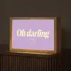 Oh darling - Hart - Paars Light Box met kabel (Tafellamp) klein -z3d_website
