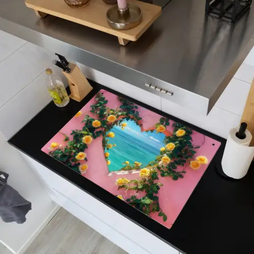 Hart - Zee - Muur Inductie beschemer met haakjes klein -sfeer1