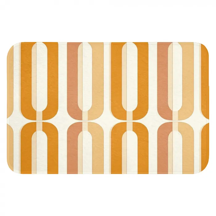 U-vorm - Retro - Oranje WCmat klein 1009 -3d