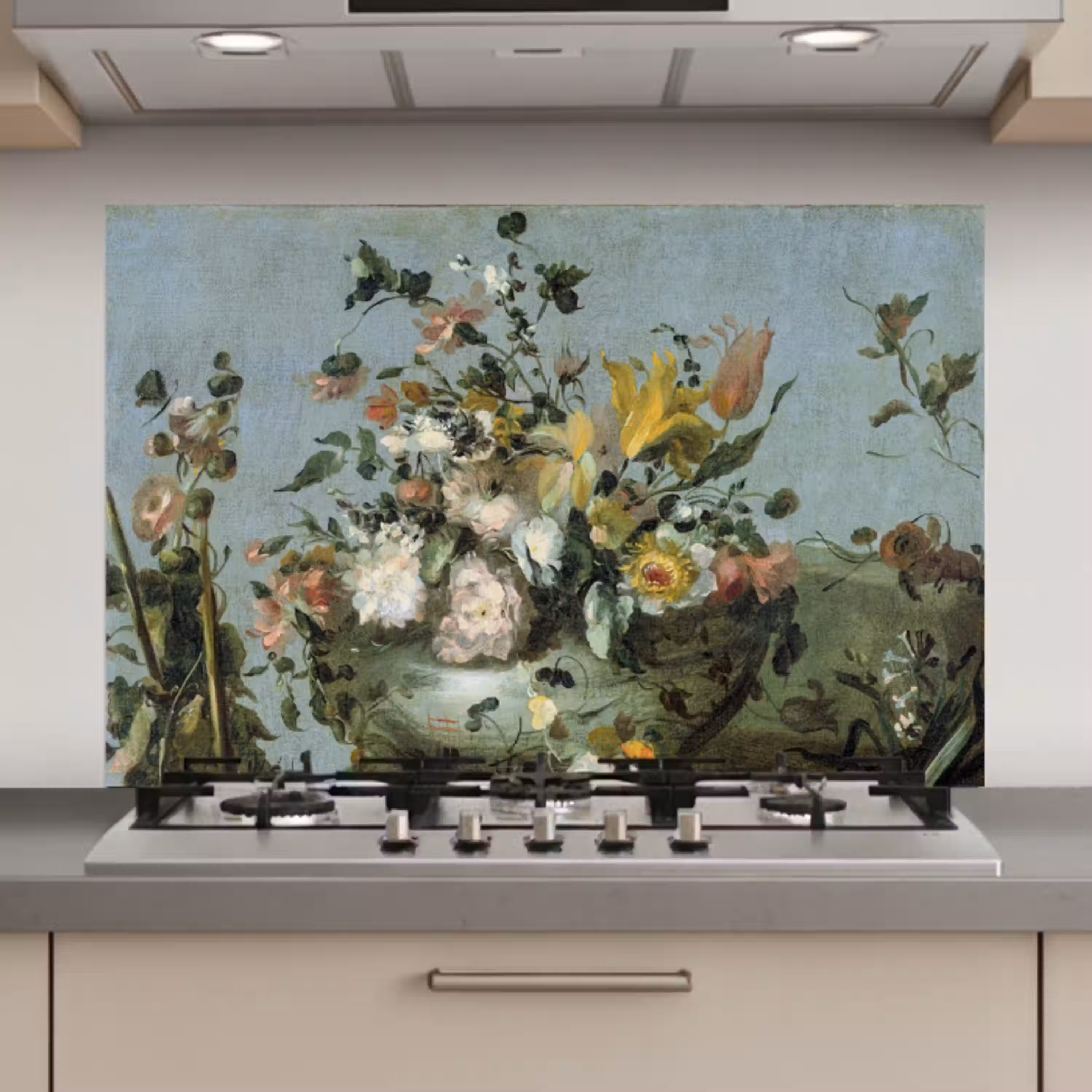 Bloemen - Oude Meesters - Olieverf keuken achterwand spatscherm klein -3d_website