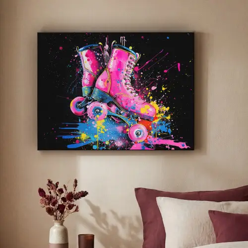 Graffiti - Sport - Rolschaatsen - Skating Textielframe - compleet frame klein -sfeer1