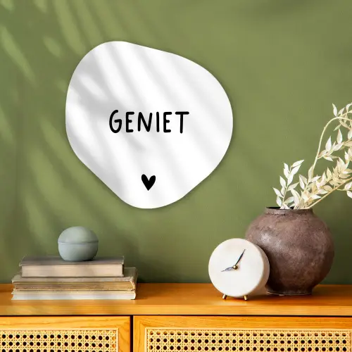 Spreuken - Geniet - Quotes Wandcirkel Organisch Forex 3mm klein -sfeer2