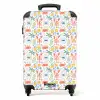 Kreeft en citroen patroon kleurrijk NBS - Handbagage koffer - Volwassenen Unisex middel -productfoto_recht