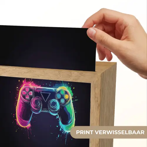 Grafisch - Controller - Neon - Verfspatten Light Box met kabel (Kinderlampje) klein -USP_websiteprintNL
