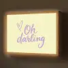 Oh darling - Geel - Hart Light Box met batterij (Wandlamp) middel -z3d_website
