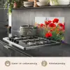 Klaproos - Bloemen - Rood - Paars - Weide keuken achterwand spatscherm klein -usp_NL
