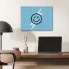 Smiley - Blauw - Bliksem PET vilt klein -sfeer5