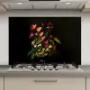 Bloemen - Vaas - Kleurrijk keuken achterwand spatscherm klein -3d_website
