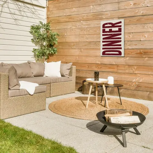 Eten - Decoratie - Rood - Vintage Tuinposter op houten frame 2 cm dik klein -sfeer2