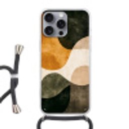 Vormen - Okergeel - Abstract Hoesje iPhone 16 Pro Max met koord klein -3d