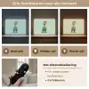 Cartoon - Dino - Oranje - Stekels Light Box met batterij (Wandlamp kind) middel -USP_lichtkleurNL