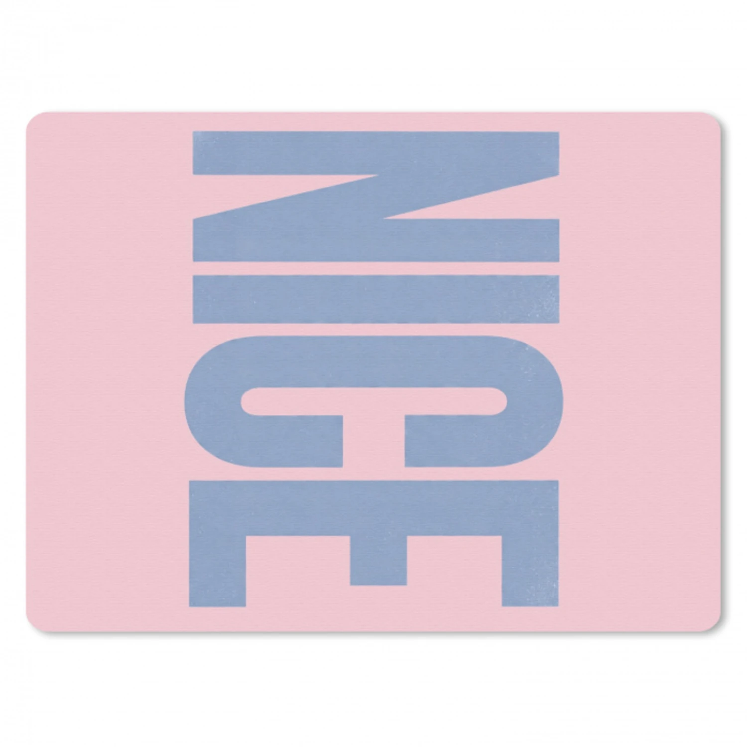 Nice - Paars - Roze muismat rubber klein -3d