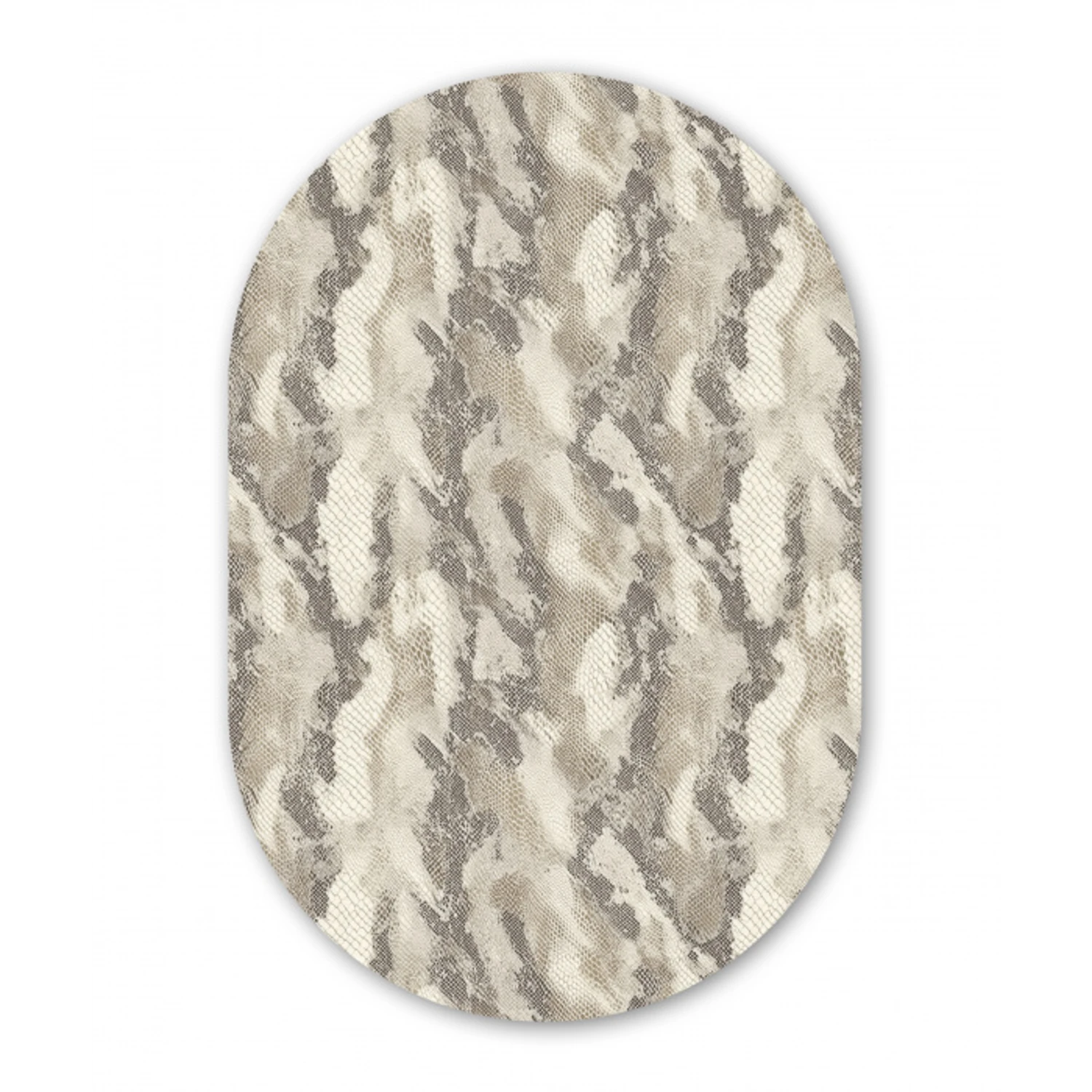 Slang - Patroon - Taupe Wandcirkel Ovaal Forex klein 630 -3d