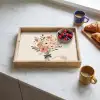 Bloemen - Quote - Beige - Lint Dienblad Rechthoek middel -sfeer2