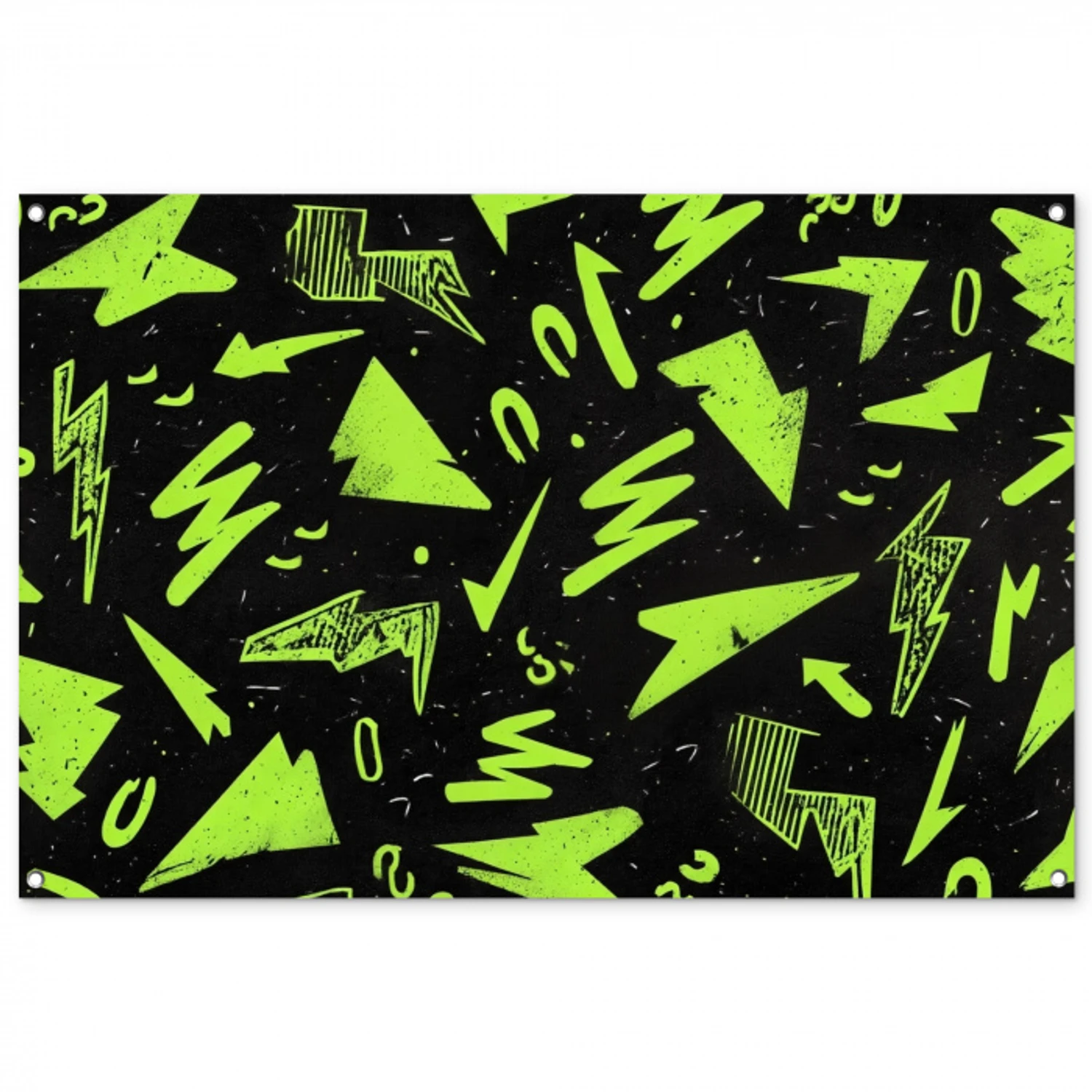 Gaming - Vormen - Pijlen - Abstract - Zwart tuinposter los doek groot -3d