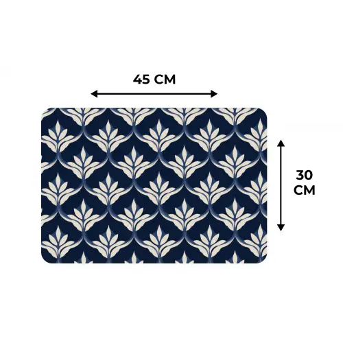 Modern - Ontwerp - Blauw Placemat vinyl groot 368 -specs