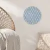 Driehoek - Blauw - Patroon - Strepen Wandcirkel plexiglas klein 852 -sfeer5