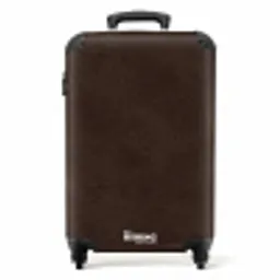 Lederen look chocolade bruin NBS - Handbagage koffer - Volwassenen Unisex middel -productfoto_recht