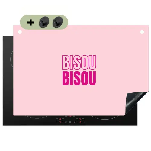 Bisou - Roze - Minimalistisch Inductie beschemer met haakjes klein -3d