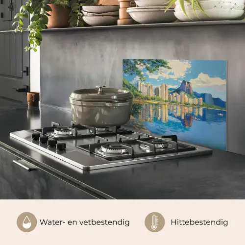 Berg - Skyline - Strand - Water keuken achterwand spatscherm klein -usp_NL