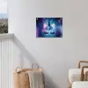 Eenhoorn - Sterren - Magisch - Blauw tuinposter los doek klein -sfeer8