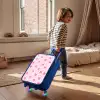 Roze hartjes Kinderkoffer - Blauw klein -sfeer1