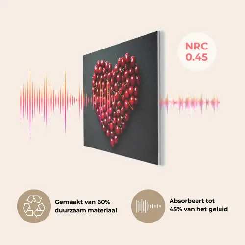 Kersen - Hart - Rood - Zwart PET vilt klein -USP_NL